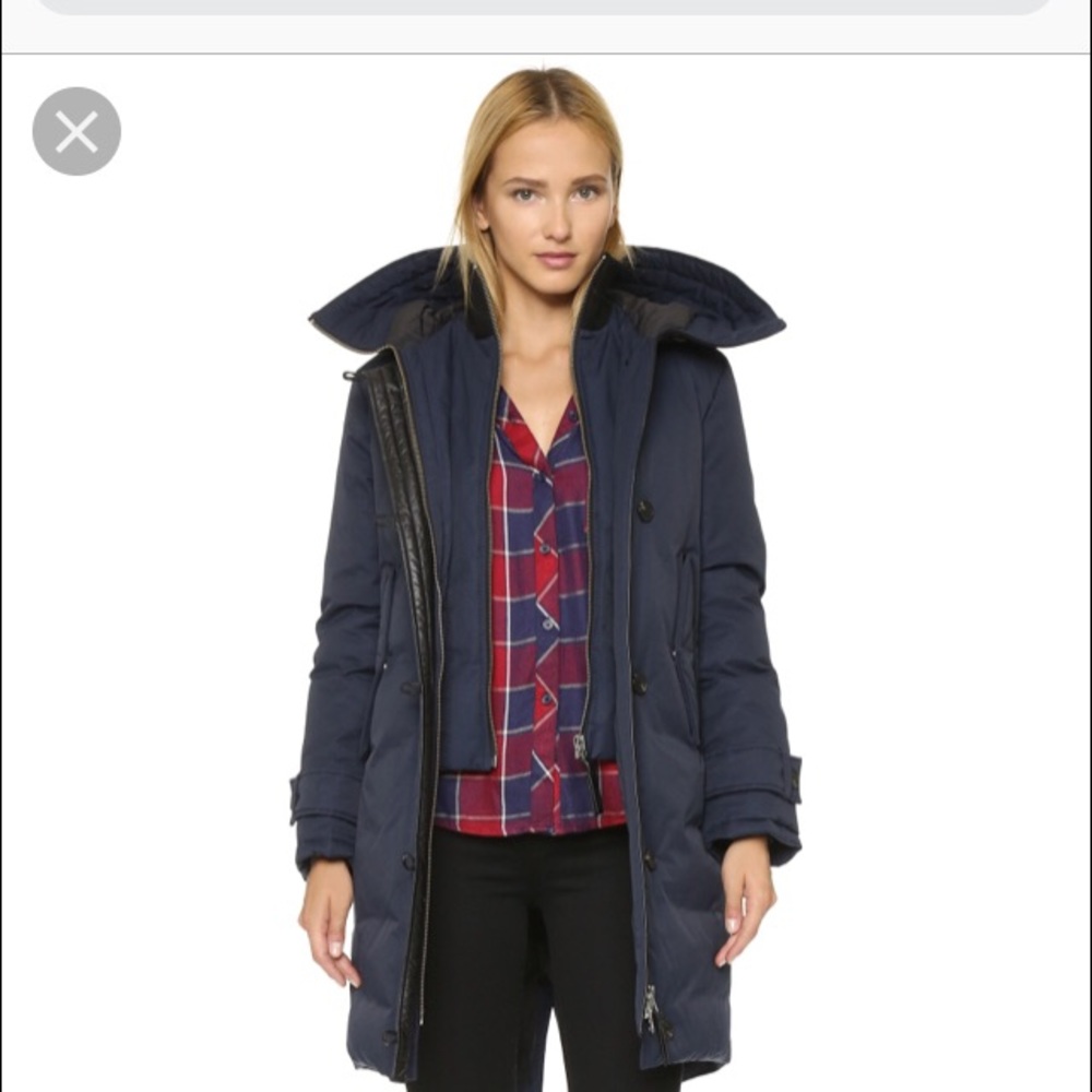 Mackage villa parka navy NWOT